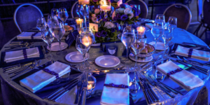 gala table with place settings
